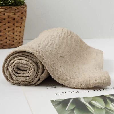 Apricot Flax Linen Bath Towel 33.5x53" Natural Lightweight for Beach Travel - Image 1 of 4