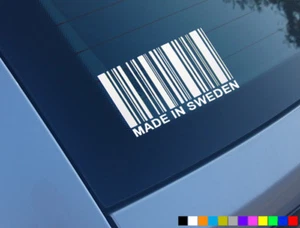 HECHO EN SUECIA DIVERTIDAS PEGATINAS COCHE CALCOMANÍAS VINILOS VENTANA NOVEDAD SAAB VOLVO - Imagen 1 de 2