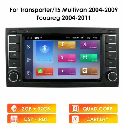2 DIN Autoradio GPS NAVI DAB+ DSP für TOUAREG I 7L/II 7P Transporter Multivan T5 - Bild 1 von 4