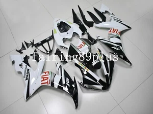 Black White FIAT ABS Plastic Injection Fairing Kit Fit for YZF R1 2004 2005 2006 - Picture 1 of 7