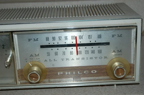 Vintage Philco AM/FM Radio Tabletop Type P713 Both Clock  Radio TESTED WORKS Cover