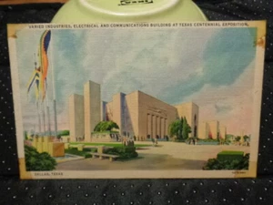 Vintage 1936 Texas Centennial Expo Varied Industries Bldg. Unused Postcard - Picture 1 of 3