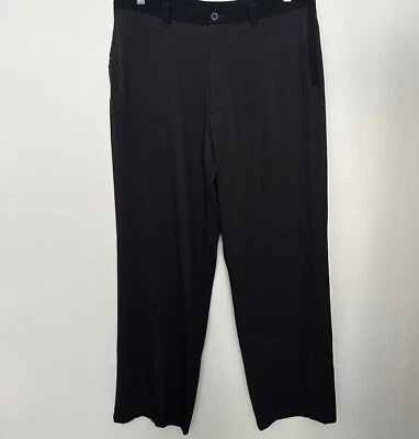 Pantalones Armani Collezioni Pantalones Negros Frente Plano Elastizados 38L Foto 1 de 4