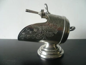 An Antique 'Barker Ellis' Floriate Pattern, Silver Plated Sugar Scuttle & Scoop - Picture 1 of 11