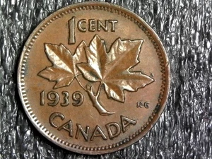 1939 Canada One Cent Foreign, World Coin KM#32 (z998) - Picture 1 of 2