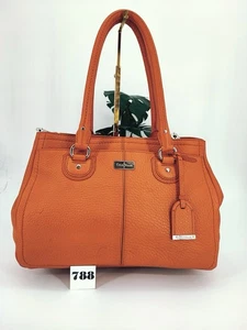 Cole Haan Schultertasche Damen orangefarbenes genarbtes Kiesel-Leder - Bild 1 von 12