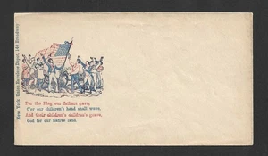 c1860's Civil War Patriotic Cover - For the Flag Our Fathers Gave and Children - Picture 1 of 2