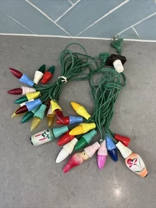 Vintage Big Bulb Christmas Lights On A String X 2 Lots Not Working - Picture 1 of 9