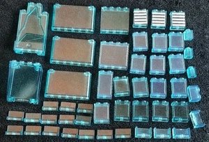 LEGO Window Panel Wall Translucent Clear Blue Pieces 4864b Brick Bundle Lot - Picture 1 of 5
