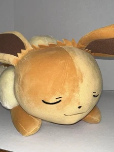 Sleeping Eevee Oversized Pokemon Soft Plush 22" Long 2023 Jazwares - Picture 1 of 6