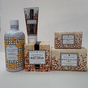 BEEKMAN 1802 Lot: Honey & Orange Blossom Goat Milk Soaps, Body Cream + more! - Picture 1 of 4