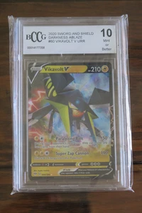 POKEMON 2020 SWORD & SHIELD DARKNESS ABLAZE VIKAVOLT V URR 060/189 BCCG 10 MINT - Picture 1 of 1