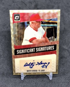 TRUE 1/1 GOLD VINYL 2018 Optic Whitey Herzog Significant Signatures No. SIG-WH🔥