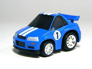 TAKARA TOMY Choro-Q Chibikko Nissan SKYLINE GT-R(R34) Racing #1 Pullback Car - Picture 1 of 9