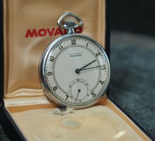 1940's Art Deco Movado  pocket watch, boxed