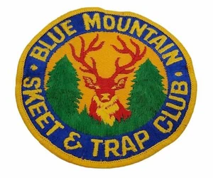 Parche textil vintage de 4 pulgadas Blue Mountain Skeet & Trap Club Buck Deer Hunter - Imagen 1 de 3