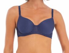 Wacoal Lisse Bra Indigo Blue Size 32C Underwired Moulded Padded Spacer 145004