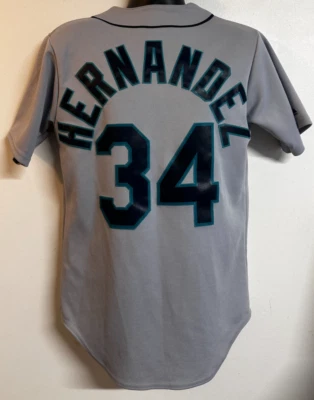 MLB Seattle Mariners #34 Felix Hernández Majestuosa Camiseta de Béisbol Hombres Talla: S Usada Foto 1 de 4