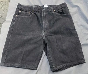 Vintage Levis 505 Regular Fit Jean Shorts Men's 36 Dark Black Denim Jorts READ - Picture 1 of 9
