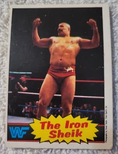 1985 O-Pee-Chee WWF Wrestling Trading Card #2 The Iron Sheik - Foto 1 di 4