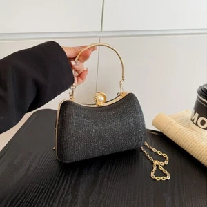 Snap Closure Box Shoulder Bag Elegant Handbag Retro Crossbody Bag Party - Picture 1 of 16