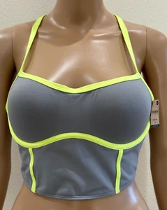 Victoria's Secret Pink Sports Bra Women Ultimate Push Up Pullover Gray M - Picture 1 of 3