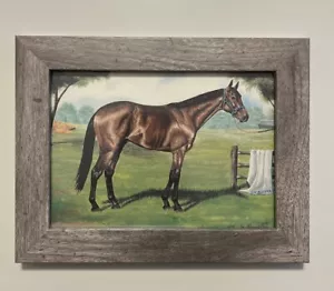 John Bellucci 1982 Horse Painting Framed 9”x7” - Picture 1 of 8