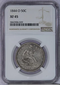 1844-O Liberty Seated Half Dollar 50c NGC XF45 EF45 - Picture 1 of 2
