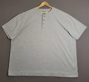LL Bean Hemd Herren XXXL Regular grau Henley Traditional Fit Classic Outdoor S/S - Bild 1 von 10