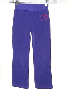 Hello Kitty Girl Size 6 Sweat Pants Purple Color Stretch Fit Has Embellishment - Picture 1 of 5