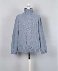 Cuello alto cachemir jaspeado azul John Laing. Talla M - Imagen 1 de 8