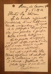 Cartolina autografa di Paolo Orano - Picture 1 of 1