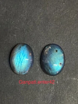 Natural Labradorite Oval Cabochons 14x10 MM Calibrated Size Loose Gemstone E - Imagem 1 de 4