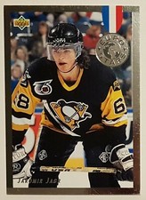 1992-93 Jaromir Jagr Penguins #E14 Upper Deck EURO-STARS Hockey Insert Card MINT