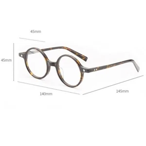 Round Acetate Eyeglass Frames Retro Glasses Frames Womens Mens Reading Glasses - Picture 1 of 15