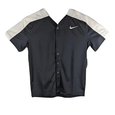 Kids Blank Baseball Practice Jersey Medium Nike Team Button Up - Image 1 of 4