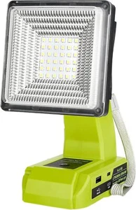 Cordless LED Work Light for Ryobi 18V Battery 25W LED Floodlight w/ USB-A &USB-C - Picture 1 of 6