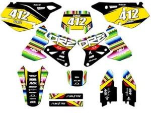 2000-2004 DRZ 400 SERAPE Black Senge Graphics Kit Compatible with Suzuki - Picture 1 of 10