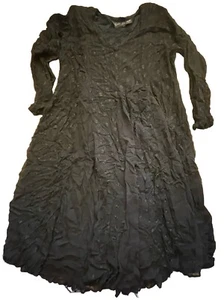 Vestido largo negro gótico Lola P talla grande - Imagen 1 de 12