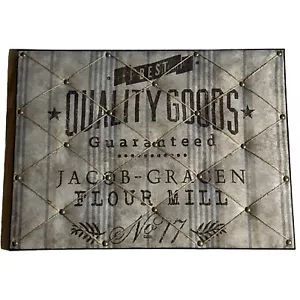 Memo Bulletin Photo Board Canvas Burlap Rustic Farmhouse Wall Display - Picture 1 of 10
