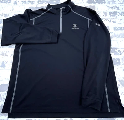 Camisa Under Armour Hombre Grande Negra Blanca Camiseta Pull Over Performance Club de Golf Foto 1 de 4