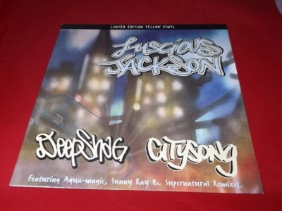 Luscious Jackson:   Deep Shag / City Song   EX+  YELLOW VINYL 12" - Image 1 of 4