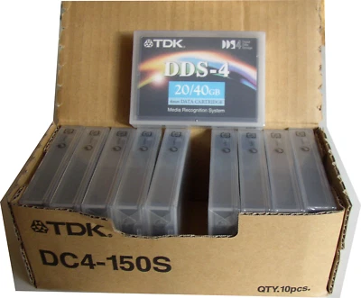 10 Stück Datenkassette TDK DDS-4 20/40GB 4mm Data Cartridge - Bild 1 von 2