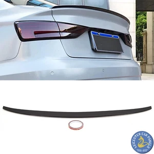 S3 Style Audi A3 S3 RS3 Saloon 2013-2020 Rear Trunk Boot Lip Spoiler Gloss Black - Picture 1 of 11
