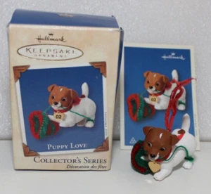 HALLMARK KEEPSOKE ORNAMENTO CACHORRO AMOR 2002 12A SERIE JACK RUSSELL TERRIER DOG - Imagen 1 de 7