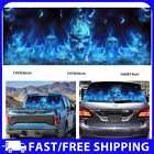 Flaming Skull Windshield Stickers Rear Window Tint Graphic Decals for Car Truck