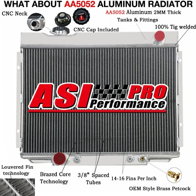 4 ROW Radiator Fits 1967-1970 1968 1969 FORD Mustang Fairlane Ranchero Big Block Foto 1 de 4