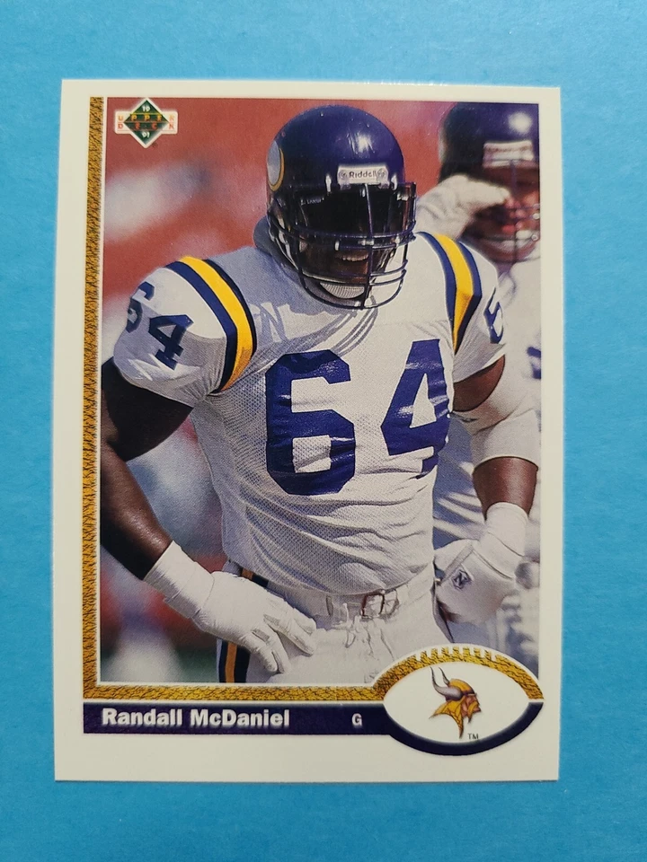 RANDALL McDANIEL 1991 UPPER DECK FOOTBALL CARD # 421 F4564 - Image 1 of 1