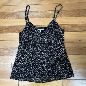 Joie black & cream Jalissa Leopard Silk Camisole tank top XS - Picture 1 of 5
