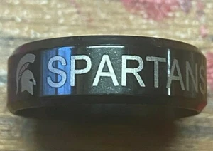 Michigan State Spartans Titanium Ring, style #1, sizes 5-14 - Picture 1 of 1